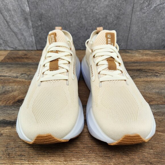 Brooks Glycerin StealthFit 21 Sz 8 Womens Marshmallow Cream Beige Running Shoe - Picture 6 of 13